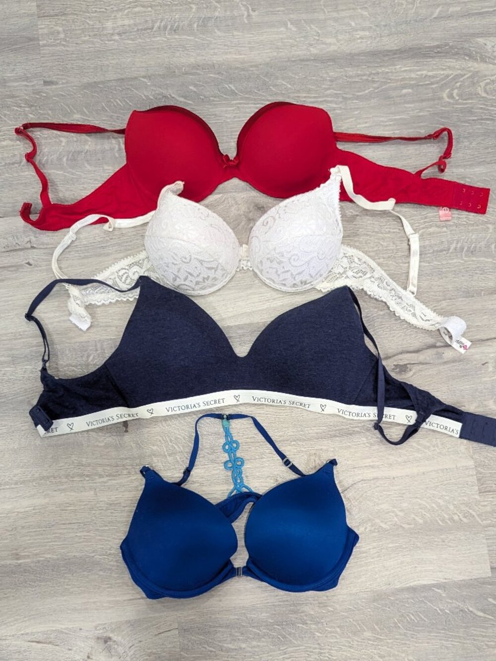 Red, White & Blue BRA BUNDLE (36B)